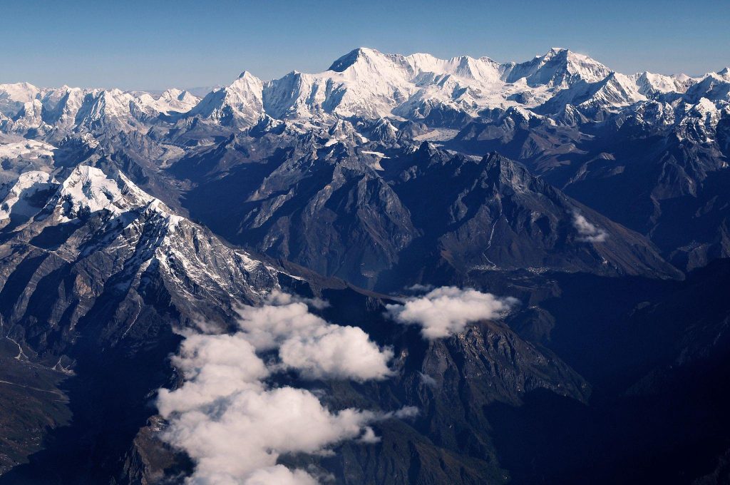 Aerial views of Himalayas