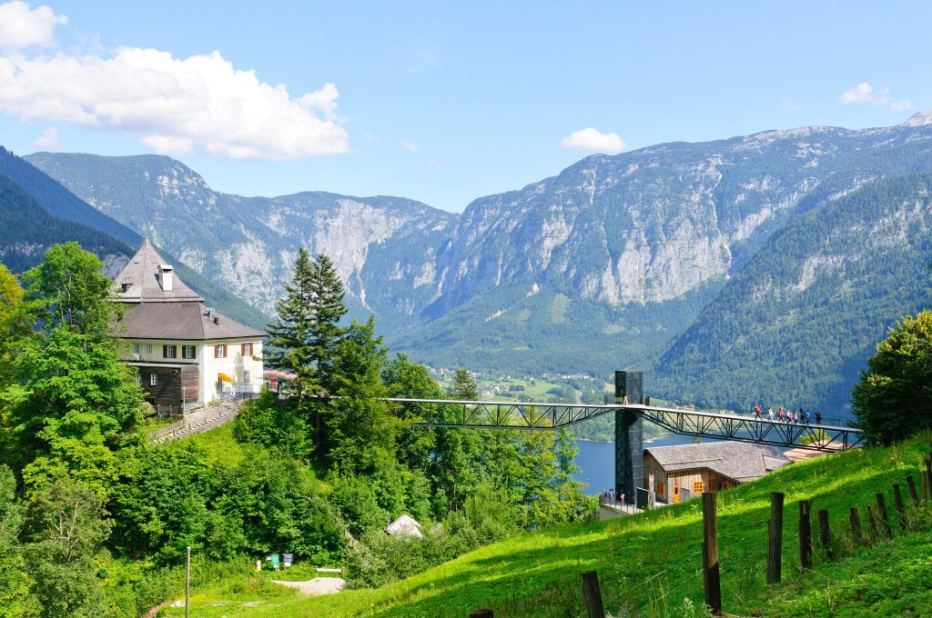 Alps and the Salzbergwerk in Hallstatt, Austria