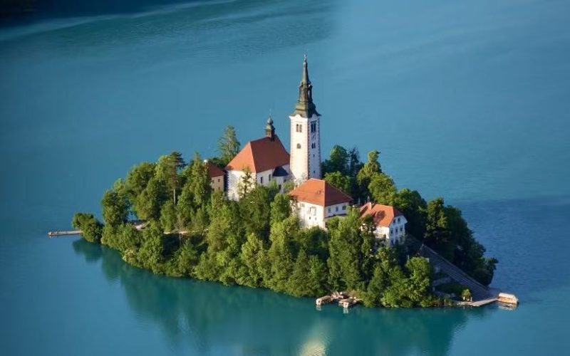 Bled Island on Lake Bled, Slovenia